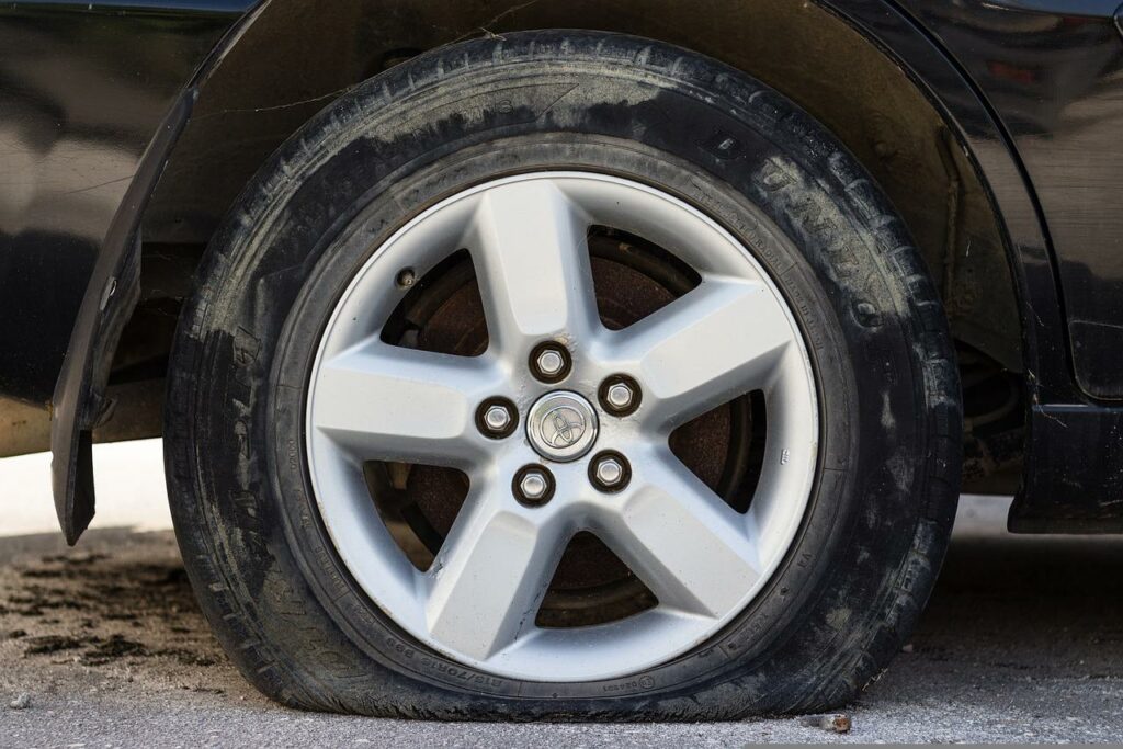 Vehicle flat tire