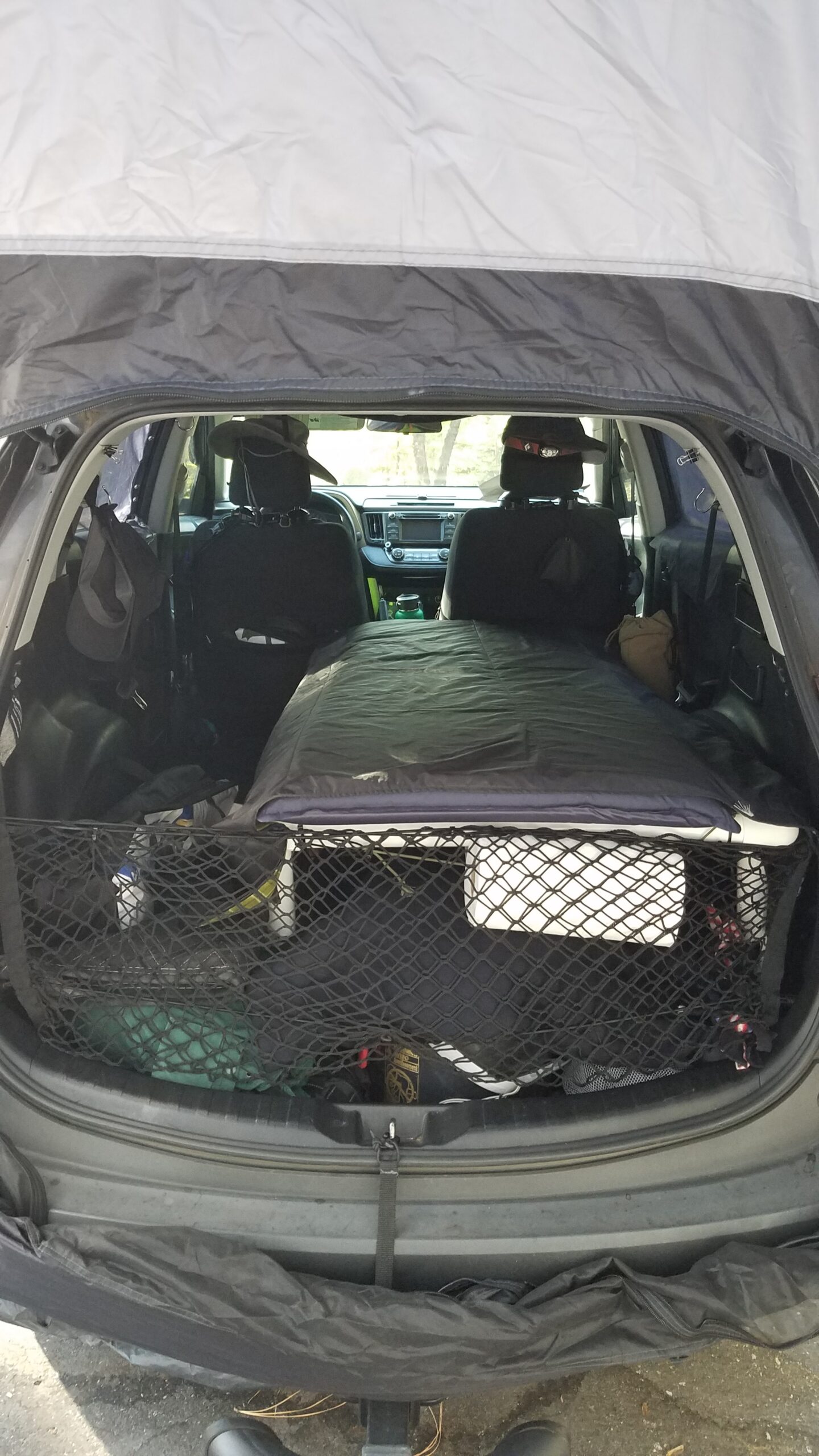 The setup in my Rav4, looking from the back