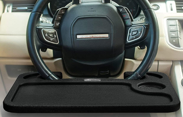 Steering wheel tray