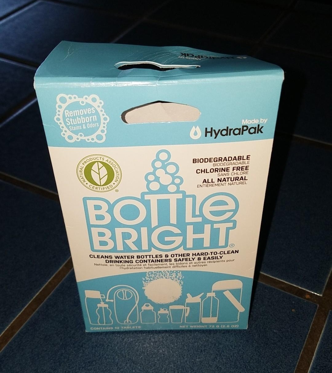 Image of the first box of bottle bright tablets I purchased