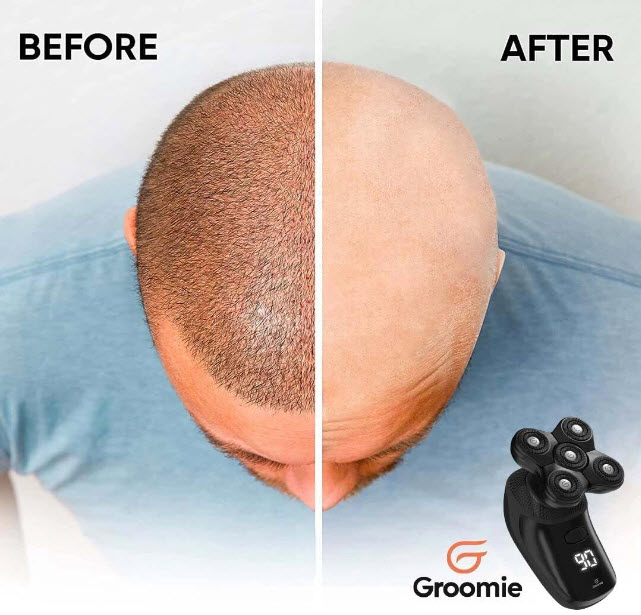 Groomie before and after