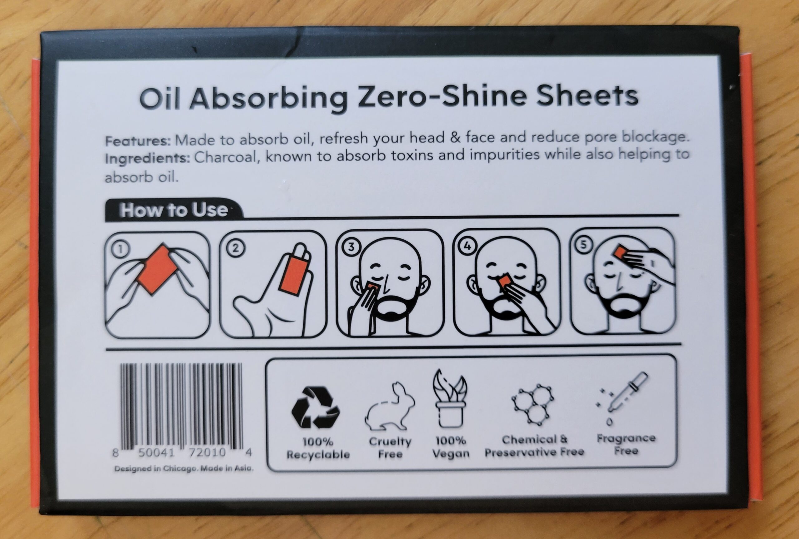 Groomie zero-shine sheets back