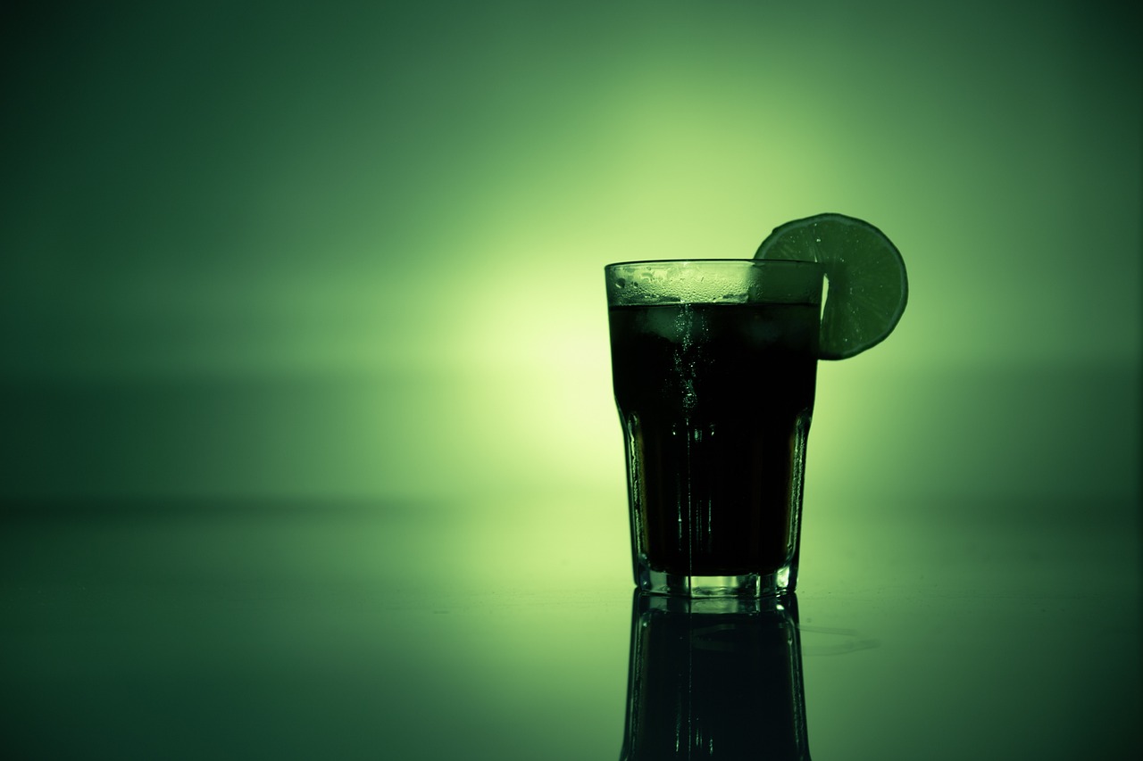 Green drink in glass