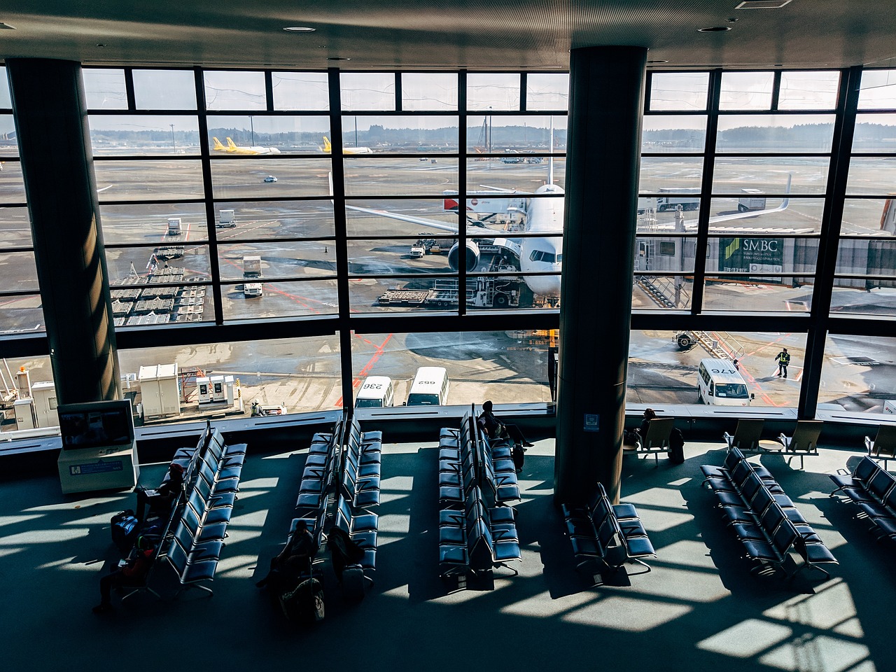 airport view from upstairs