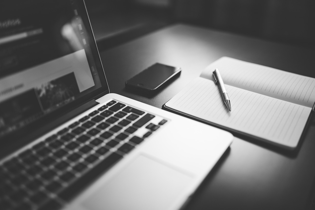 Black and White Laptop and notebook