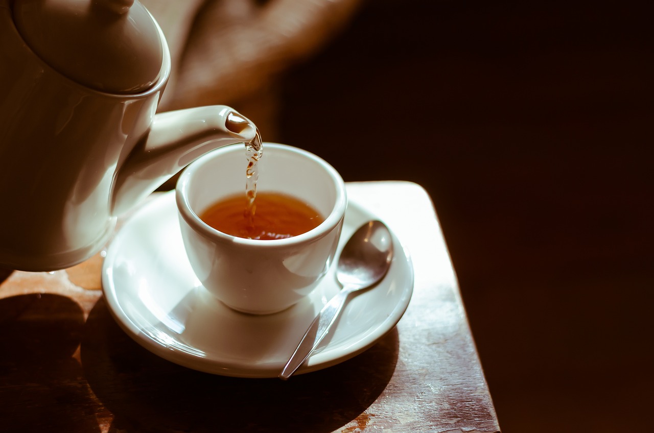 Pouring a cup of tea