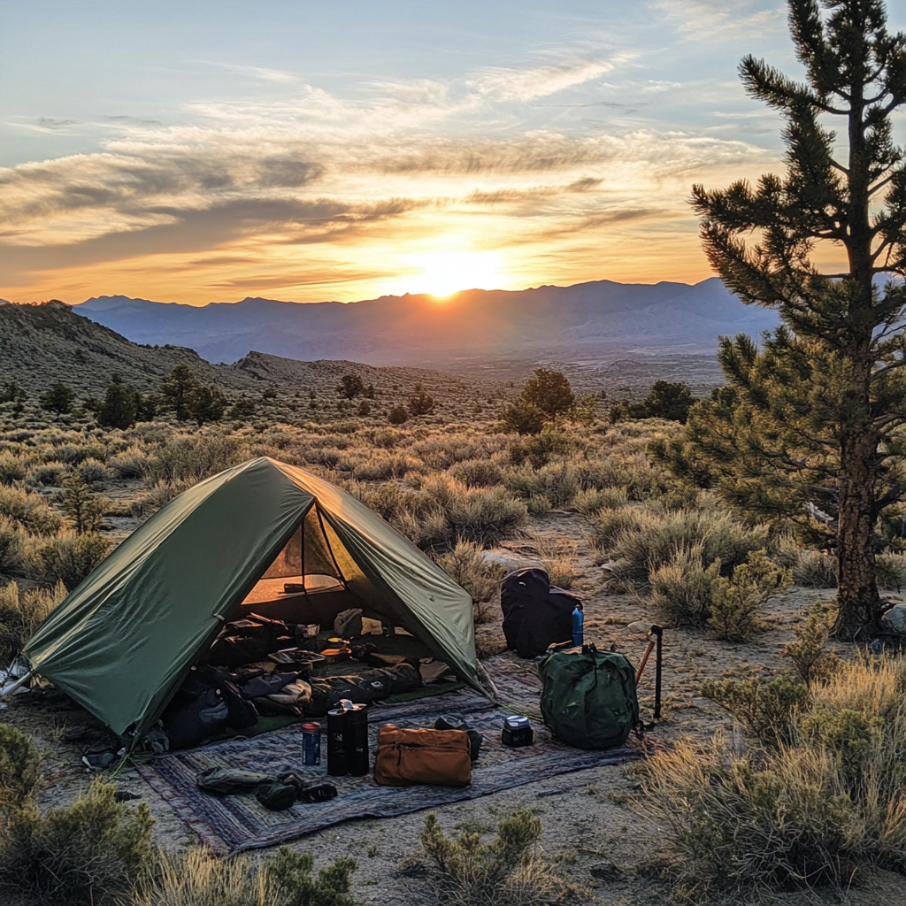 Camp setup on BLM land
