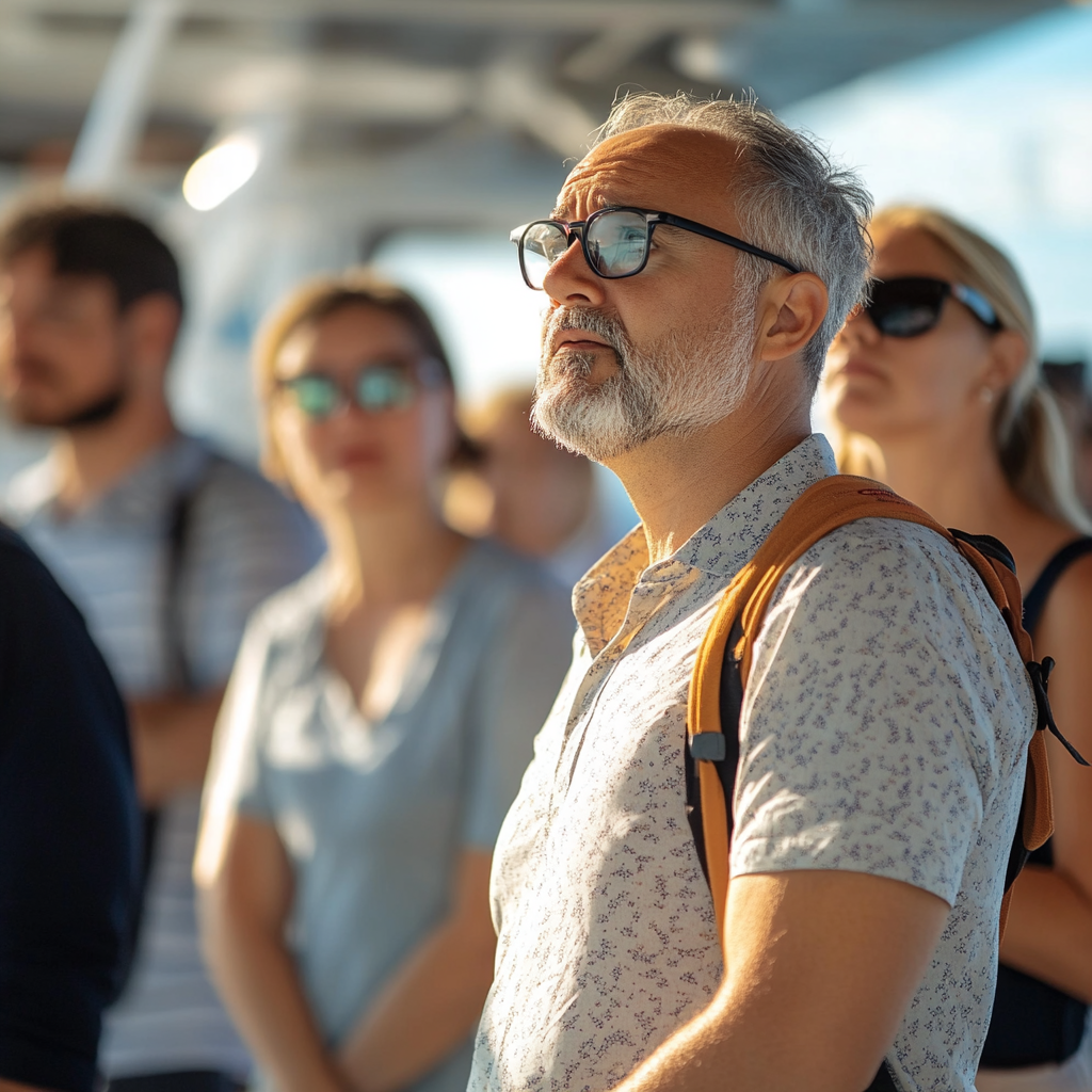 cruise ship deck planning an activity