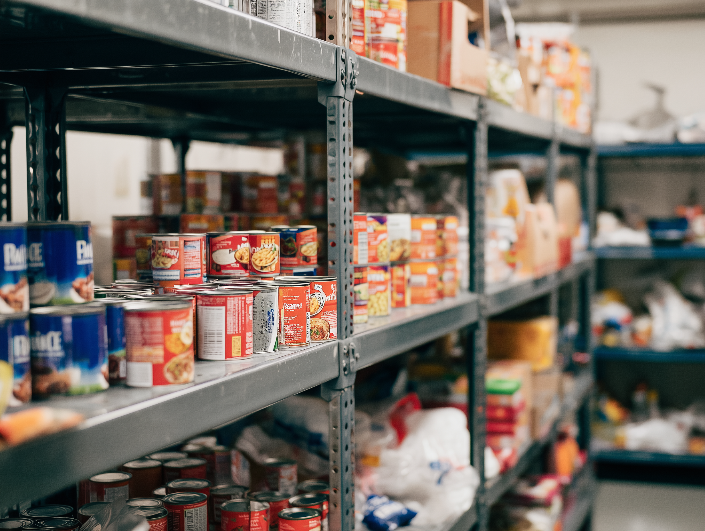 organized supplies in various containers