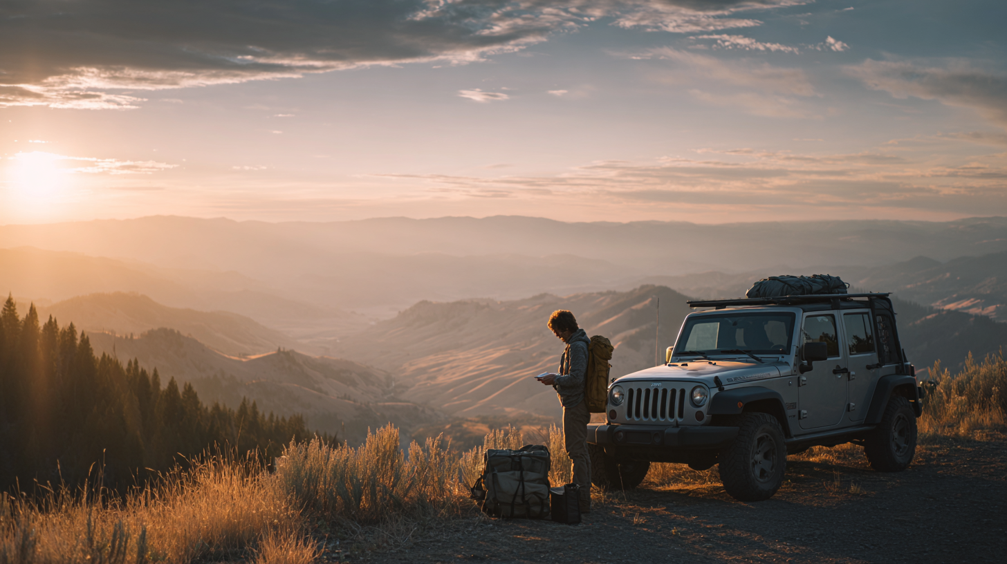 scenic overlook checking a map