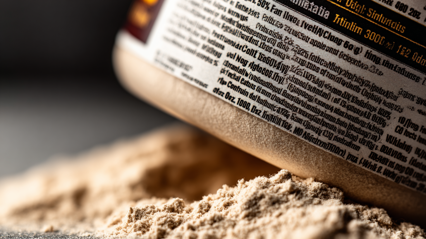 macro photo of supplement facts panel
