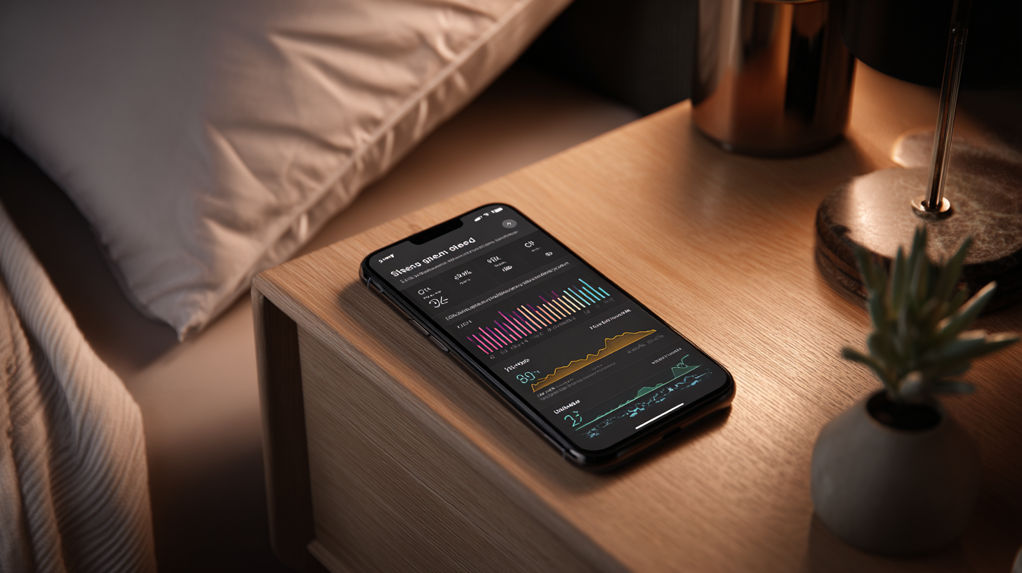 sleep tracking app bedside table