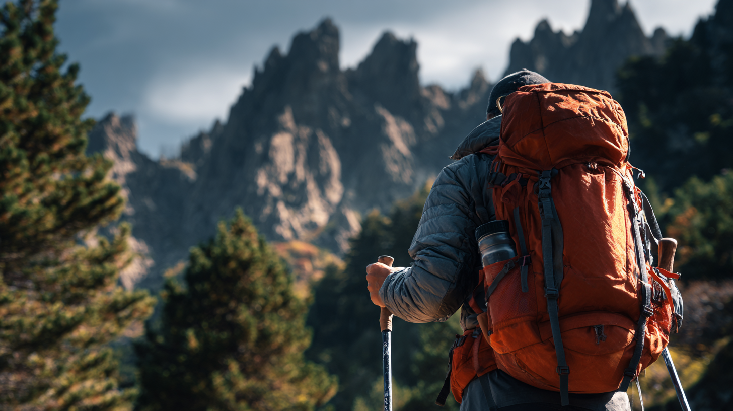 backpacking on a trail